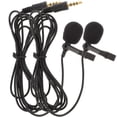 thumbnail image 1 of Miangastore 2 Pcs Microphone à Revers 3.5mm Haute Sensibilité Micro d'Enregistrement pour Réunion Interview, 1 of 8