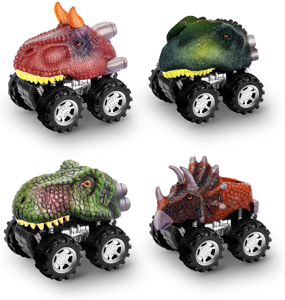 OttoyDinosaur Toys for Kids 3-5, 4-Pack Dinosaur Cars for ...