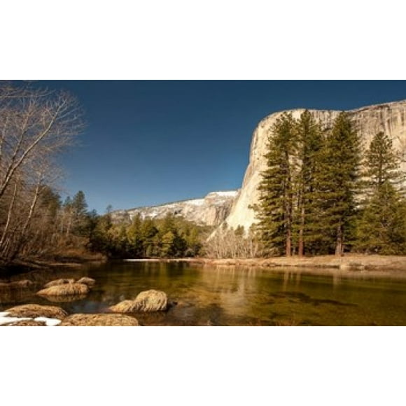El Capitan towers over Merced River, Yosemite, California Poster Print by Tom Norring (38 x 24)