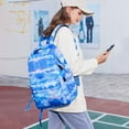 thumbnail image 4 of 3Pcs/Set Student Backpack Ink Print Charging Port Smooth Zipper Backpack Lunch Bag Pencil Bag for Secondary School Student, 4 of 10