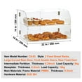 thumbnail image 5 of KFFKFF Confectionery Showcase, Dual-Level Professional Tabletop Bakery Exhibit, Transparent Display Container with Back Entry & Detachable Racks, Preserves Freshness for Doughnuts Bagels, 22"x14"x14", 5 of 9