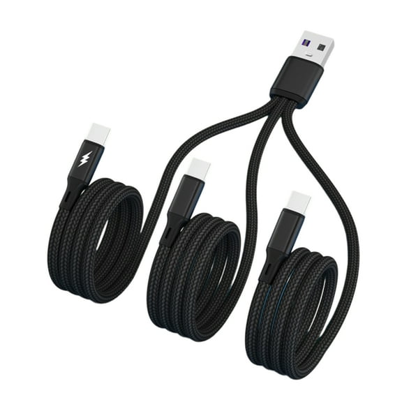 WINDLAND 3 in 1 USB Cable USB to 3x Type-C Connector Power Supply Cord Wire Quick Charge
