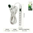 thumbnail image 3 of GoGreen Power (GG-16315-15) 6 Outlet Surge Protector, 1200 Joules, White, 15 ft Cord, 3 of 8