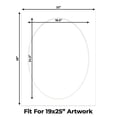 thumbnail image 2 of Textured White Picture Frame Mat for 22x28 Frames - Oval Opening for 19x25 Photos - 50 Mats, 2 of 7