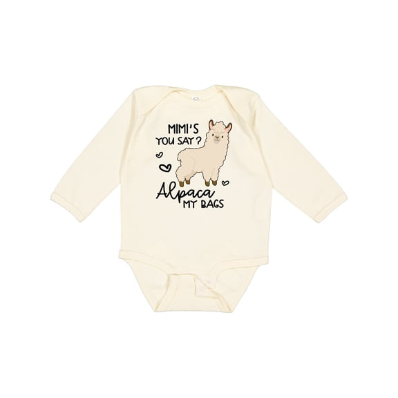 Inktastic Mimi's You Say Alpaca My Bags Boys or Girls Long Sleeve Baby Bodysuit