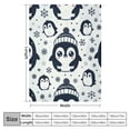 thumbnail image 4 of COMIO Penguin Throw Blanket Soft Fuzzy Plush Blanket Lightweight Flannel Blankets for Couch Bed Living Room Adults Teens Gifts All Seasons, 4 of 6