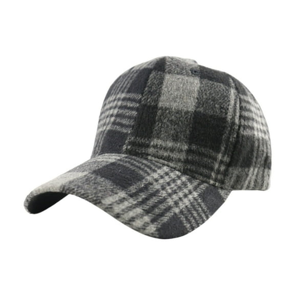 ZHOGXU Baseball Cap For Women And Men Plaid Print Wide Brim Adjustable Comfortable Fashion Hat For Outdoor Sports And Casual Daily Wear Black One Size