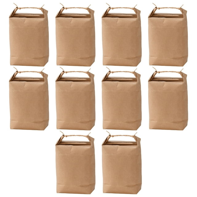 Maytalsory 10pcs/set Rice Storage Bag Sealable Kraft Paper Bag For time by Long-lasting Freshness Pet Food Gift