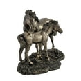 thumbnail image 3 of Veronese Design Mare and Foal Wild Horses Bronzed Statue, 3 of 4