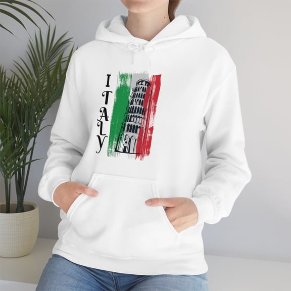 Famous Places And Buildings Leaning Tower of Pisa Italy Hooded Sweatshirt