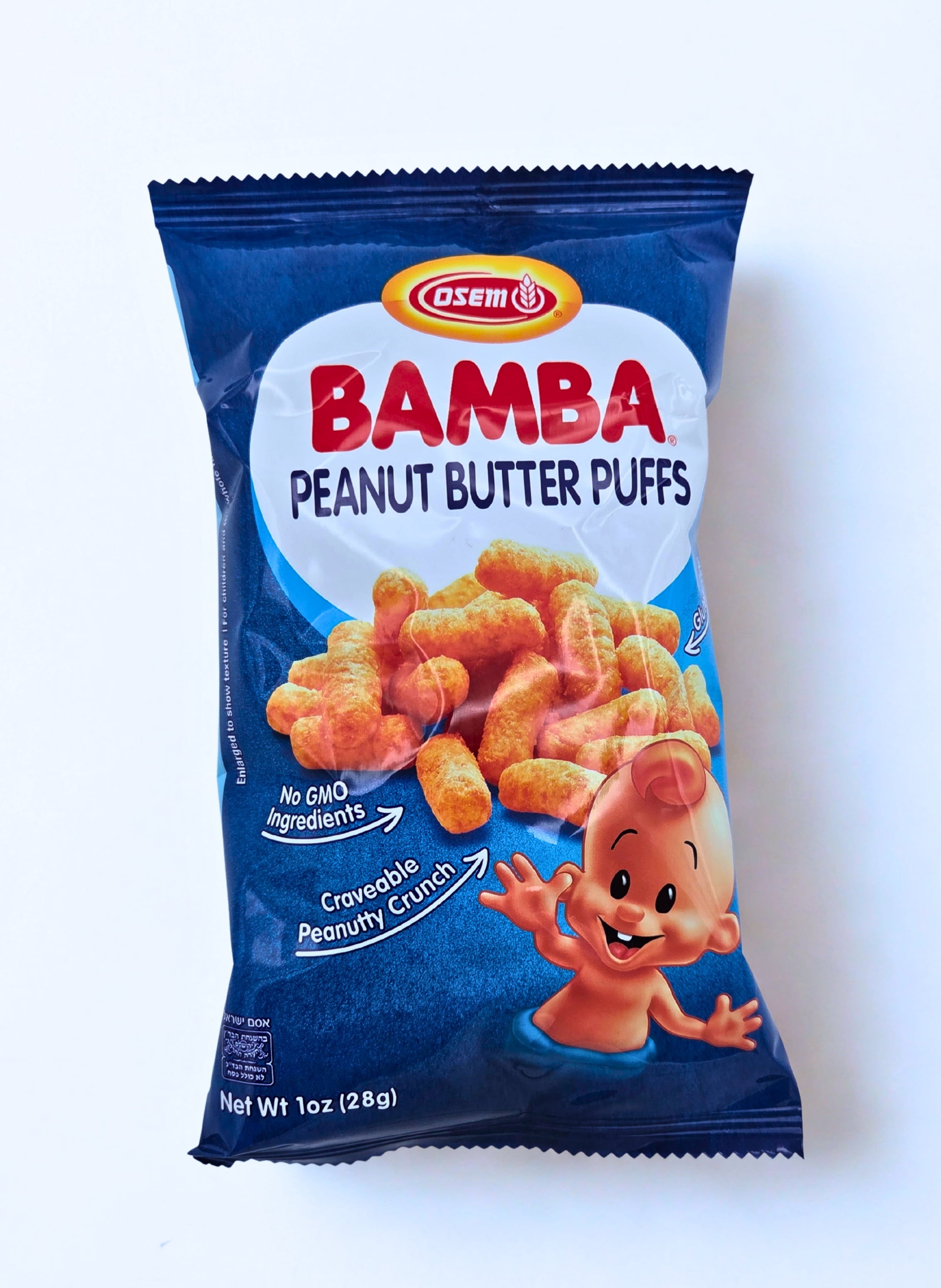 (12 pack) Osem Bamba Peanut Butter Puffs, 1oz