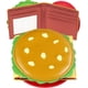thumbnail image 2 of Bonita cartera con tarjetero en forma de hamburguesa, monedero de piel sintética para mujer y hombre, como se muestra en la foto, as the pic show, 2 of 3