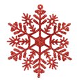 thumbnail image 1 of 24 Uds. Adornos navideños de copos de nieve de plástico con purpurina para decoración navideña, decoración de ventanas, 1 of 5