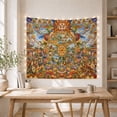 thumbnail image 5 of Bhavachakra Wheel With Blue Sky and Offerings, Majestic Illustration for Spiritual Decor Lovers, Thangka Wall Art, Birthday Gift, Tapestry Wall Hanging for Bedroom and Study Room, 5 of 7