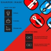 Sharper Image® Toy RC Remote Control Ejecting Bumper Rivals with Includes Wireless Remote Control and Sound Effects, 6-pieces, Red and Blue, Age 8+