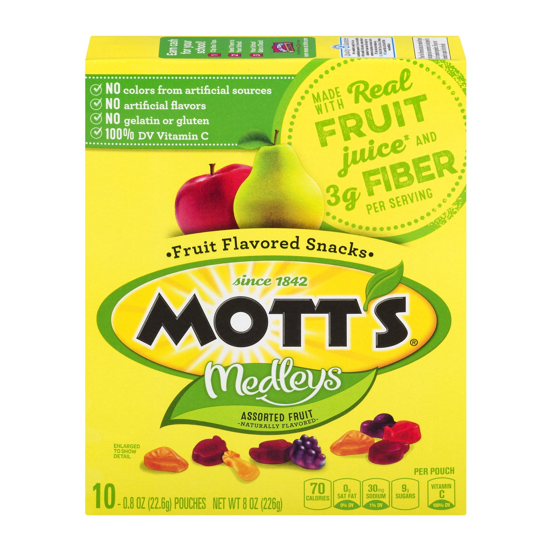 Mott's Assorted Fruit Flavored Snacks, 10 ct, 8 oz