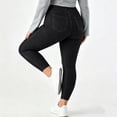 thumbnail image 7 of Hurxie Womens Plus Size Ankle Jeans High Waisted | Pull On, Curvy Skinny Jeggings, Stretchy Slim Fit, With Pockets Gray,2XL, 7 of 7