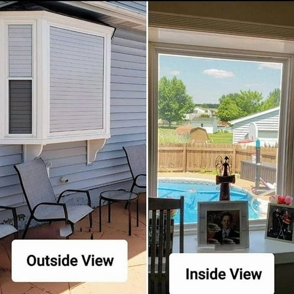 Hxlazmoo One-Way Privacy Imitation Blinds Window Film - Anti-Peep, Explosion-Proof Cover with Easy Installation & Custom Sizes for Home/Office Security