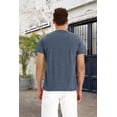 thumbnail image 3 of Camiseta PEGENO Fashion Casual Henley de algodón de manga corta, 3 of 6