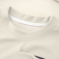 thumbnail image 6 of Toddler Baby Boy Summer Clothes Set Solid Blue Waffle Knit Short Sleeve T-Shirt and Matching Shorts Casual Summer Outfits Cotton Clothing Sets Size1-7Y, 6 of 6