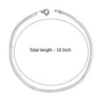 thumbnail image 4 of LeCalla 925 Sterling Silver Bismark Chain Anklets for Female, Basic Chain Link Anklets Beach Anklets, Summer Jewelry Gifts, 10" Inch, 4 of 6