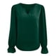 thumbnail image 4 of Blusa de lunares de manga larga con cuello alto y cuello alto a principios de primavera para mujer Pompotops  gfhjh15442, 4 of 4