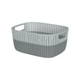 thumbnail image 2 of Simplify 2 Pack 2-Tone Decorative Large Storage Basket in Grey, 2 of 7