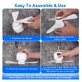 thumbnail image 5 of Camping Fan with LED Lantern, 8000mAh Portable Tent Fan - 4 Speed, Timer, Digital Display, Carabiner for Camping, RV, Canopy Tents, 5 of 8