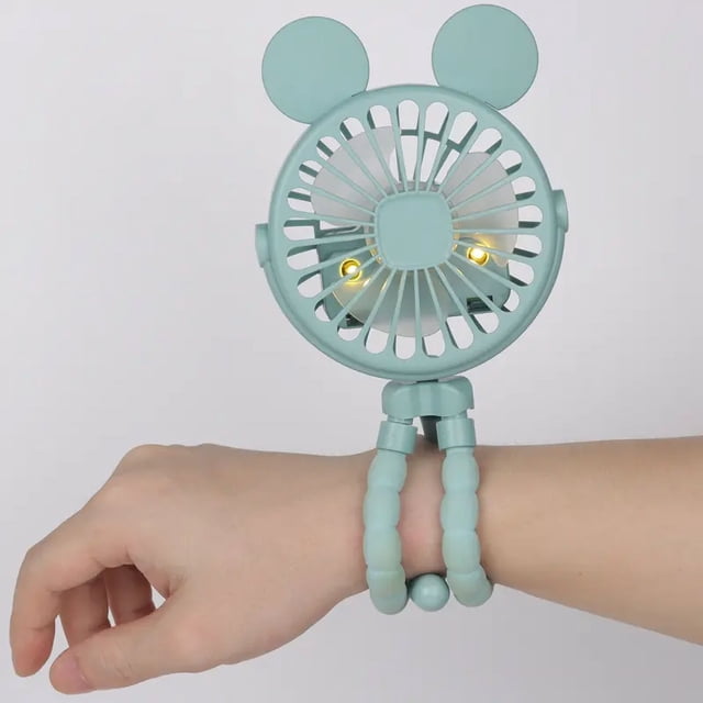 Mini ventilador pequeño de refrigeración para cama, ventilador con batería recargable por USB con trípode Flexible, ventiladores con Clip para cochecito de bebé/asiento de coche/bicicleta