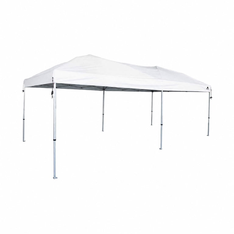 Ozark Trail 20' x 10' White Pop-up Outdoor Canopy with Wheeled Bag