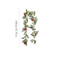 thumbnail image 3 of Qwtwty 6 ft Christmas Garlands with Lights, Pre‑Lit Faux Winter Garland for Mantle Stairs Railing Fireplace Indoor Outdoor Xmas Decor, 3 of 6