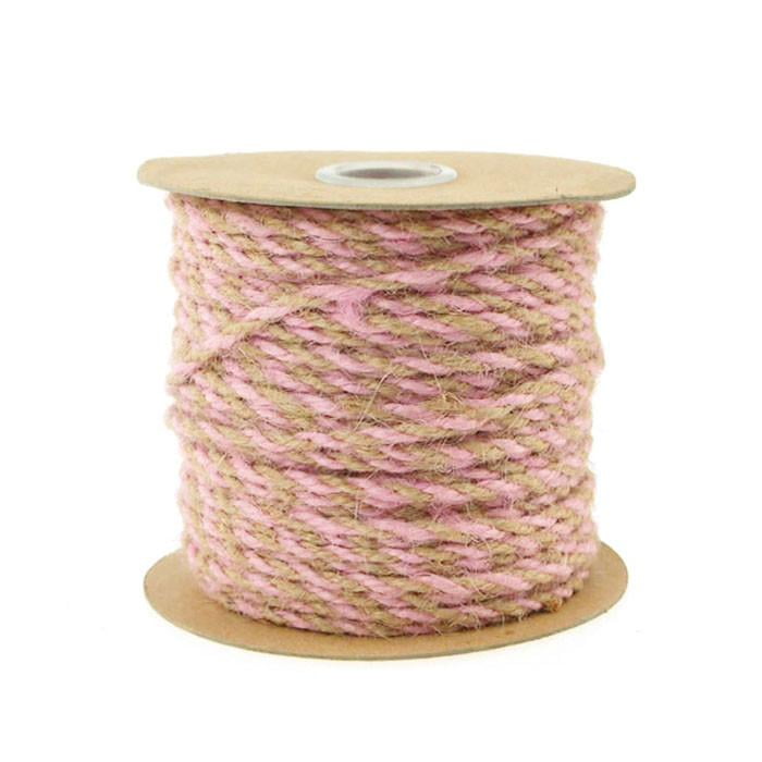 Bicolored Jute Twine Cord Rope Ribbon, 5/64inch, 50yard Walmart