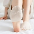 thumbnail image 2 of 5 Pairs Non Skid Toe Topper Socks Toe Liner Half Socks No Show Socks Toe Cover Socks No Slip Invisible Socks for Women Nude color, 2 of 6