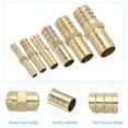 thumbnail image 3 of Uxcell 5/8" Brass Hose Barb Fitting, Straight Barb Union Fittings Metals Splicer 3 Pcs, 3 of 6
