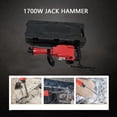 thumbnail image 2 of WhizMax 1700W Demolition Jack Hammer Electric Concrete Breaker 1400 BPM W/ 3 Chisels Set, 2 of 5