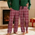 thumbnail image 2 of Mens Christmas Plaid Sleep Pants Elastic Drawstring Pajama with Pockets Straight Leg Pajama Bottoms Soft Lounge Wear Funny Novelty Holiday Pajamas, 2 of 8