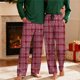 thumbnail image 1 of Pantalones de pijama largos para hombre, informales, con estampado a cuadros, holgados, deportivos, elásticos, rectos, vintage, con bolsillos, 1 of 9