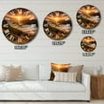thumbnail image 4 of Designart "Sunset on the Sand II" Coastal Oversized Wall Clock, 4 of 5