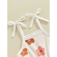 thumbnail image 6 of Suealasg Baby Girls Summer Outfits Sleeveless Floral Print Jumpsuit Overalls Romper Infant Girls Spaghetti Strap Suspender Pants, 6 of 9