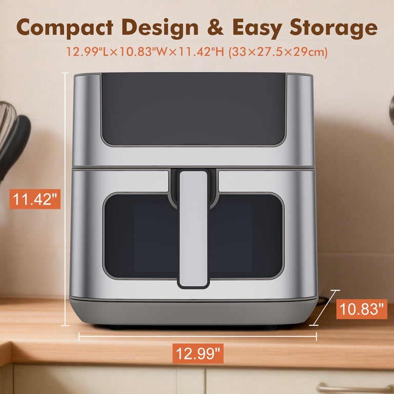 Gianna 6-Quart 9-in-1 Air Fryer, Gray photo 5