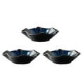 thumbnail image 1 of EeaseCA 3pcs Japanese Style Seasoning Plate Ceramic Tableware Lotus Leaf Dipping Sauce Dish (Gradient Blue), 1 of 7