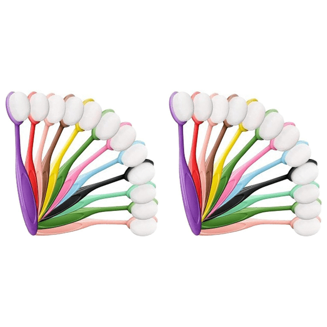 24Pcs Colored Ink Blending Brushes, Crafting Ink Background Blender for Blender Paper Stencil, Painting, Drawing