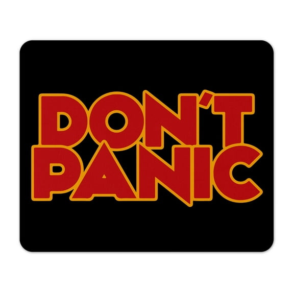 Hitchhiker's Guide Don't Panic 1/8" Thick Mousepad