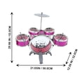 thumbnail image 2 of 1 Set Kids Jazz Drum Kit Toy Simulation Drum Set Plaything Children Drum Set Toy, 2 of 5