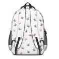 thumbnail image 3 of Pink Butterfly Pattern Cute School Backpack Bag with Padded Back and Adjustable Shoulder Straps 16.9 X 12.6 X 5.9 Inches, 3 of 5