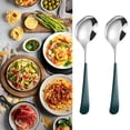 thumbnail image 1 of Ynlkorvg Tableware Round Spoon 304 Stainless Spoon Fork Household Cute Small Soup Spoon Thick Round Bottom Eating Spoon, 1 of 9