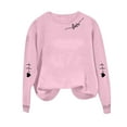 thumbnail image 4 of Dolkfu Pink Women Sweatshirts Valentines Love Heart Cute Shirts Crewneck Active Novelty Womens Clothing M, 4 of 6