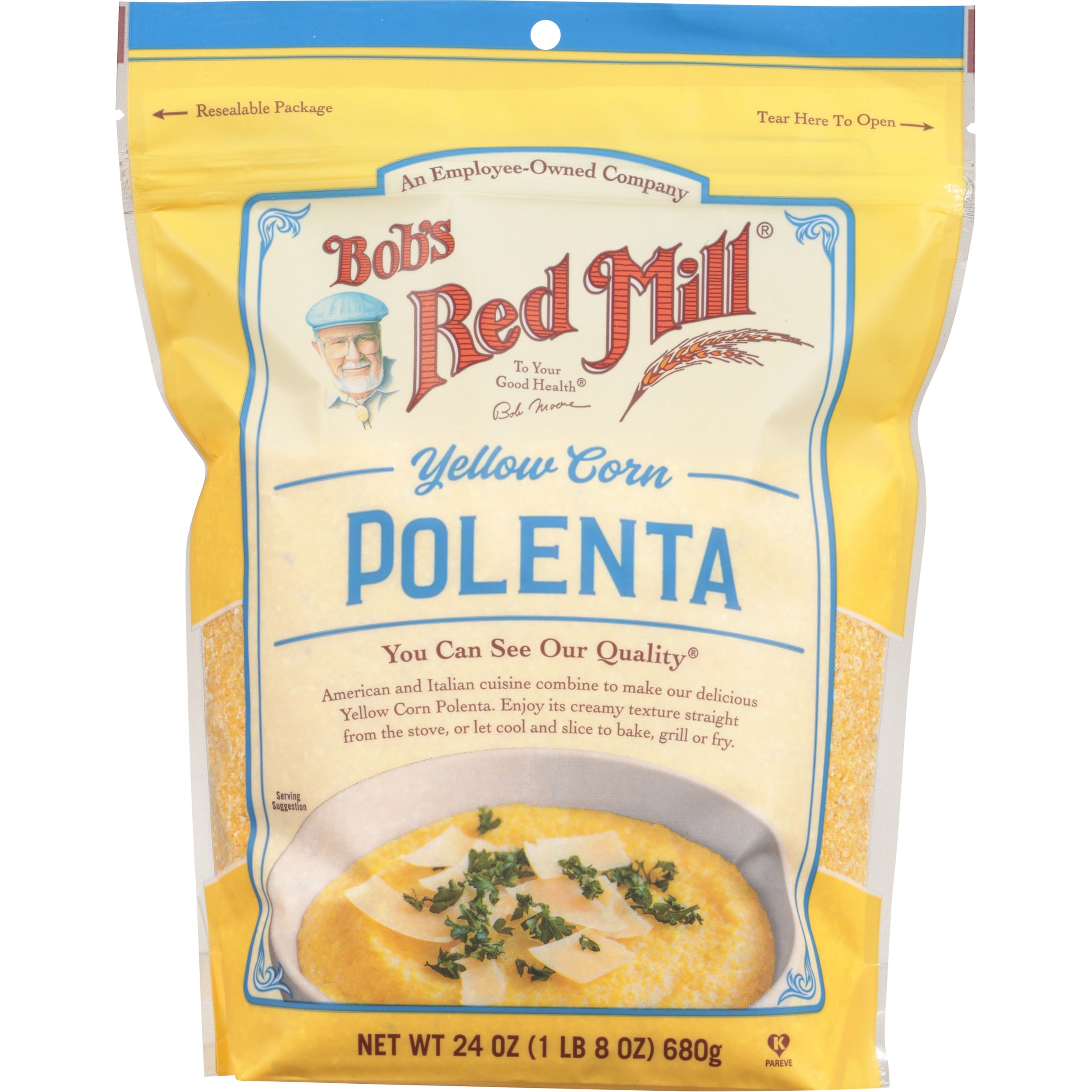 Bob's Red Mill Organic Yellow Corn Grits, 24 oz Resealable Bag