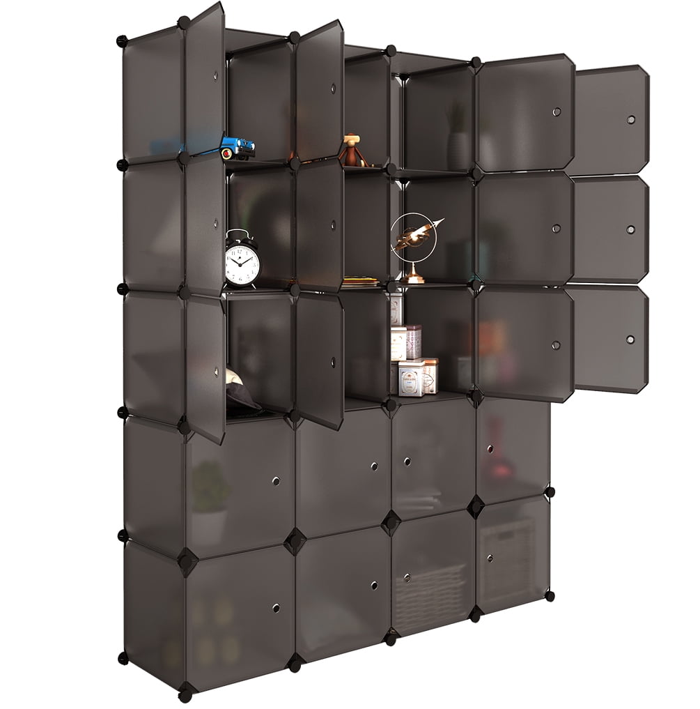 Langria 20 Cube Organizer Stackable Plastic Cube Storage Shelves