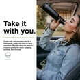 thumbnail image 3 of Klean Kanteen Classic Water Bottle with Sport Cap - Stainless Steel Sports Water Bottle - 18 Oz, Black, 3 of 7